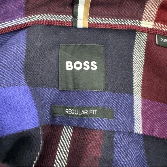 NWT Boss Liam Kent Men's XXL Regular Fit Plaid Shirt New
